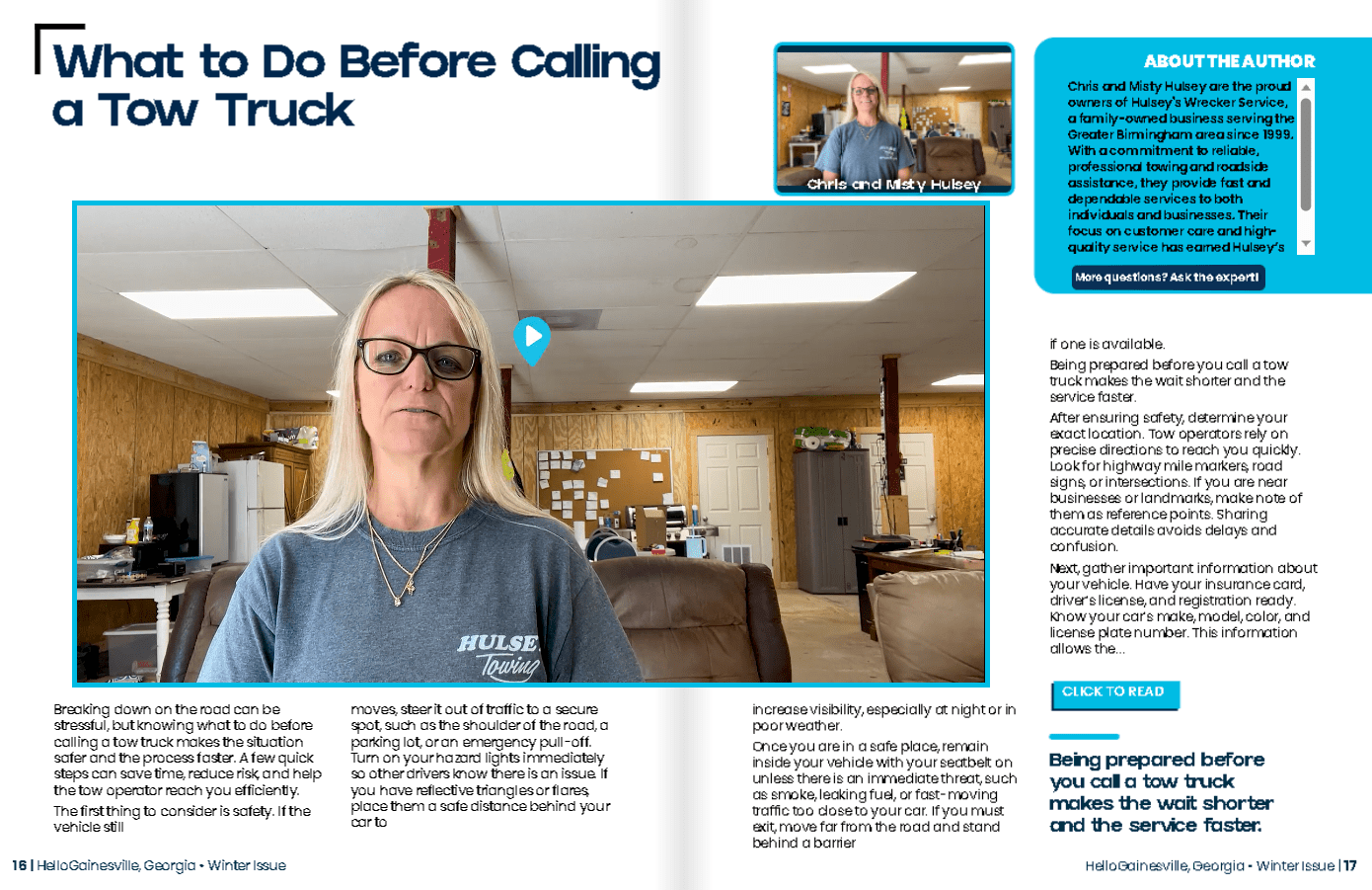 Before calling a tow truck